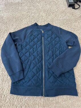 wonder nation Navy Quilted Zip-Up Jacket